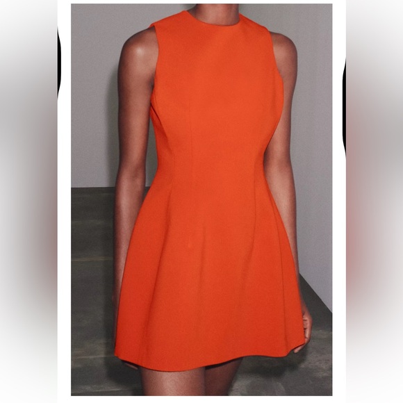 Zara Vibrant Orange Mini Dress - Picture 7 of 8